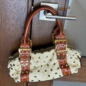 Be & D Garbo Studded Lambskin Satchel